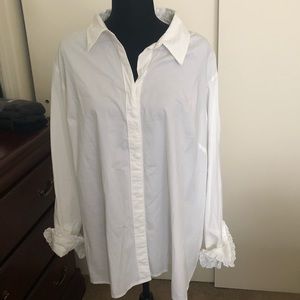 Lane Bryant sz 18/20 white button down shirt